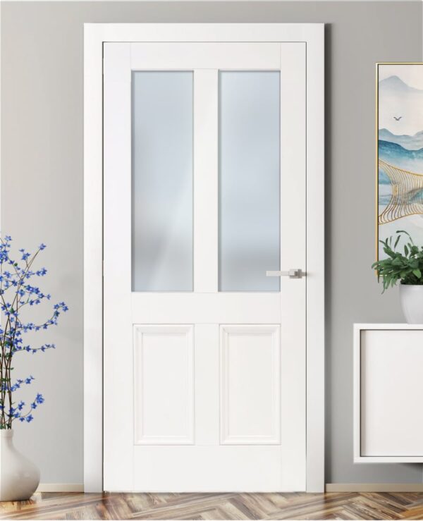internal door with frosted glass