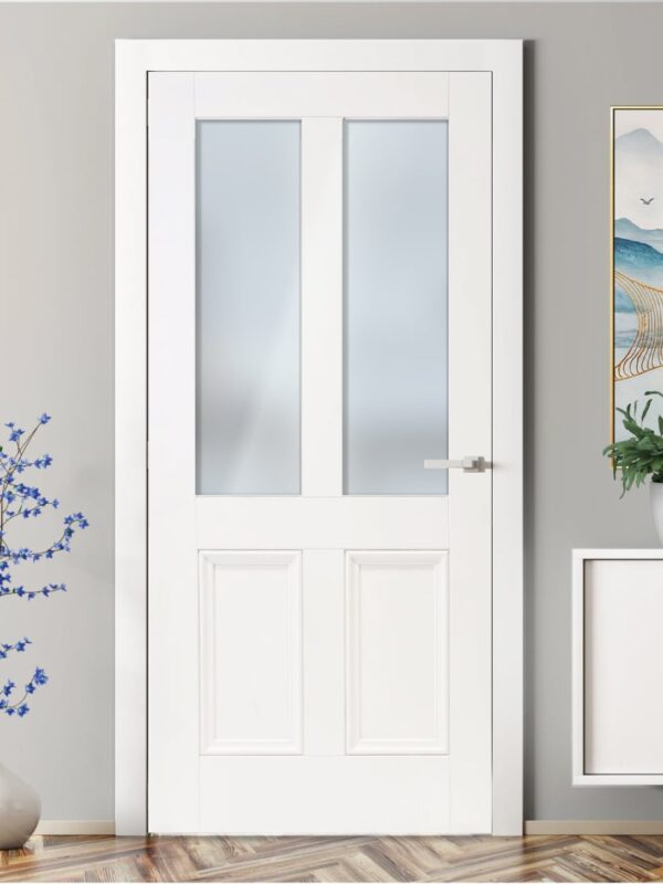 internal door with frosted glass