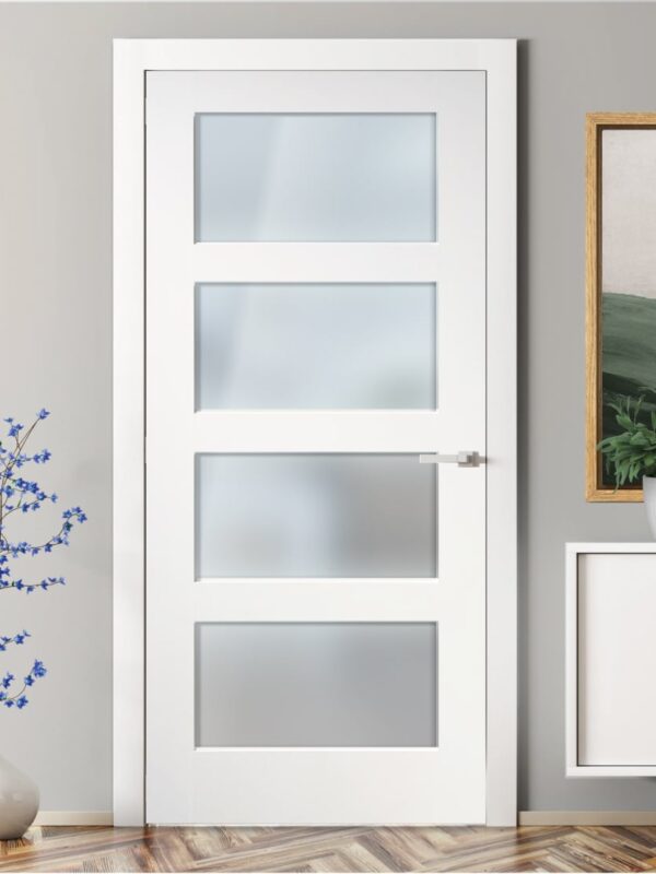 internal door with glass