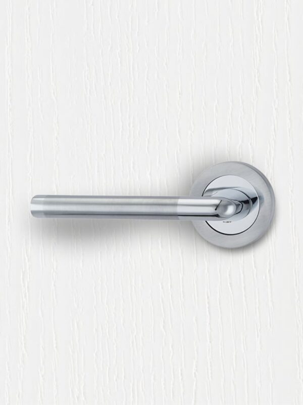 door handle foko satin and polished chrome